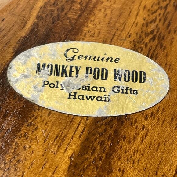 Handcrafted Monkey Pod Wood Bowl 8" for Console Dresser Coffee Table - Picture 4 of 4